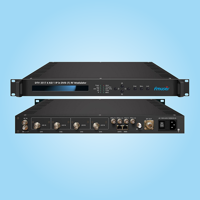 DTV-3517 4 ASI 1 IP in DVB-(T) RF Modulator